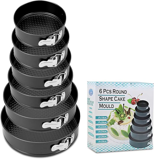 Springform Cake Pan, Cake Pan with 6 Different Size (7,8,9,10,11,12 inch), Cake Molds for Baking with Removable Bottom, Non-Stick Bakeware for Effortless Baking and Easy Release (6)