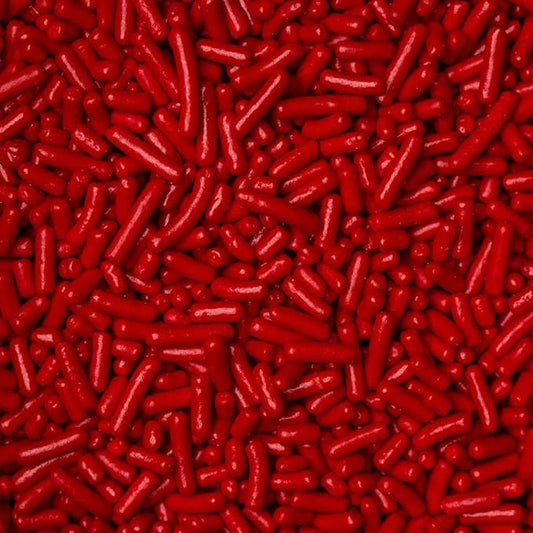 Sprinkles Edible Soft Jimmies Soft Sprinkles for Topping Ice Cream, Cookies, Cakes, Cupcakes, Dessert Decorating MADE IN USA 4 oz (RED)