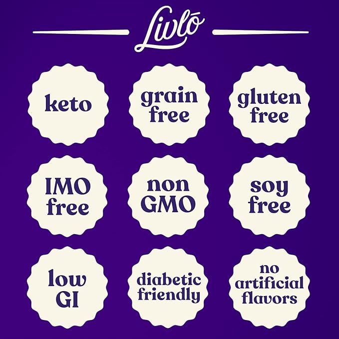 Livlo Blueberry Scone Keto Baking Mix - Low Carb Snack - 2g Net Carbs - Fast, Easy and Delicious Keto Friendly Food - 10 Servings