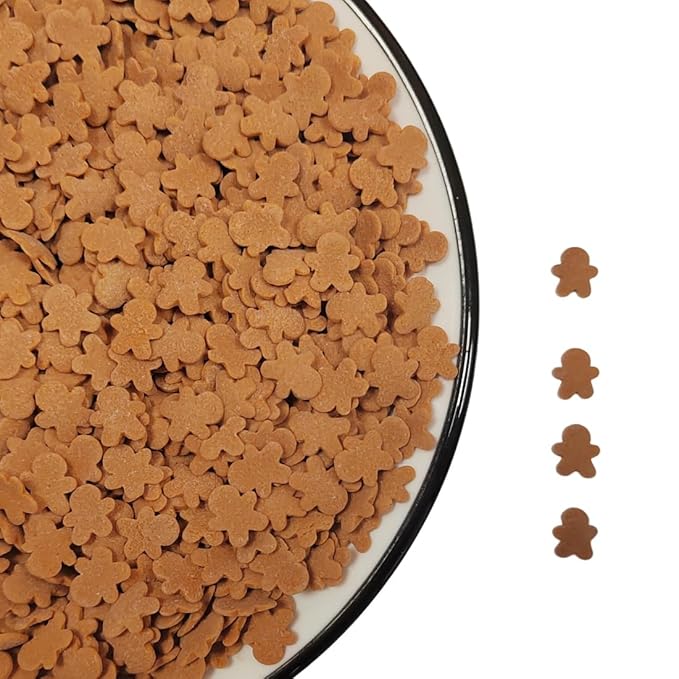 Homankit Christmas Sprinkles for Cake Decorating, Gingerbread Man Confetti Sprinkles, Edible Holiday Sprinkle for Cupcake Toppers Baking Cookie Ice Cream Dount Dessert Decoration 3.5oz