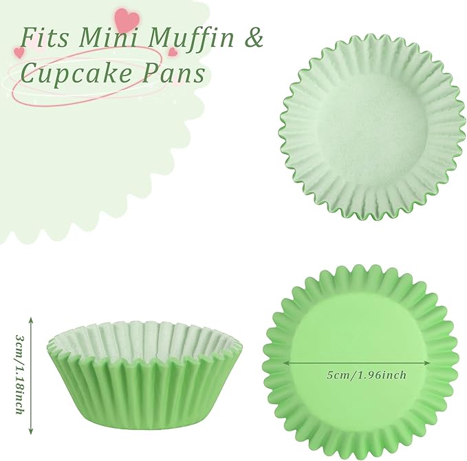 1000 Count White Paper Cupcake Liners, Standard Size 2 Inch, Unbleached Baking Cups for Muffins and Cupcakes (Rainbow, 2 Inch)