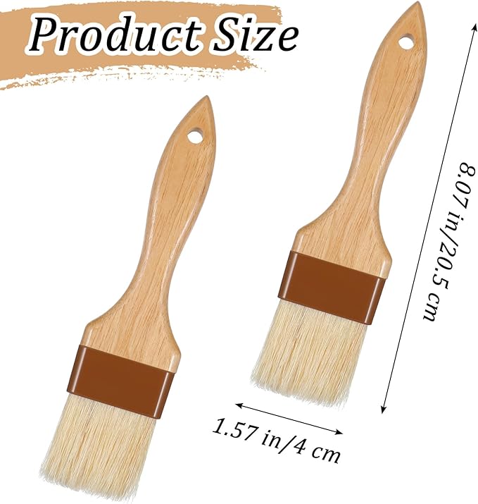 2Pcs Basting Brush for Cooking, Cooking Brush for Oil and Sauce, Suitable for Oil Sauce Kitchen Baking Tools