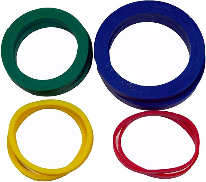 Regency Wraps Evendough Bands, Rolling Pin Rings for Rolling Dough to Precise Thickness for Pizza, Pies, Pastries, Pasta, Set of 4 sizes, Pack of 2