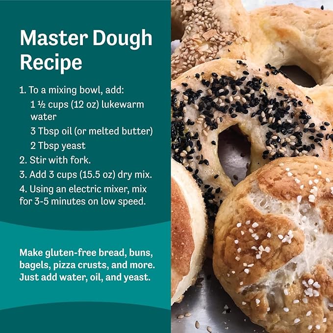 Judee's All Purpose Gluten Free Bread Flour Mix 4 lb - Make Homemade Bread, Pizza Crusts, Bagels, Buns, English Muffins, Focaccia and More - Great for Baking and Cooking