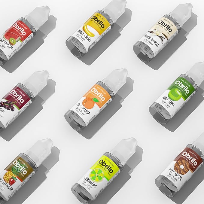 Obrilo Sour Apple Flavor Extract - Propylene Glycol (PG) Based - Water Soluble - Concentrated Food Flavoring for Baking, Candies, Desserts, Smoothies, Coffee & Tea - 15 mL/0.5 fl oz Dropper