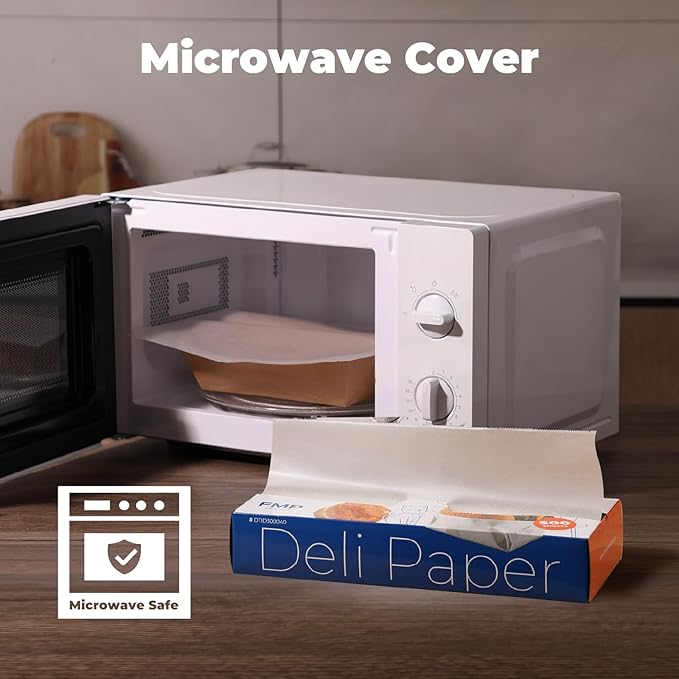 Fit Meal Prep [500 Pack] 12 x 10.75" Wax Paper Sheets for Food, Interfolded Precut Deli Pop Up Grease-Proof Sandwich Paper Wraps, Waterproof for Lunch, Food Basket, Microwave Cover, BBQ