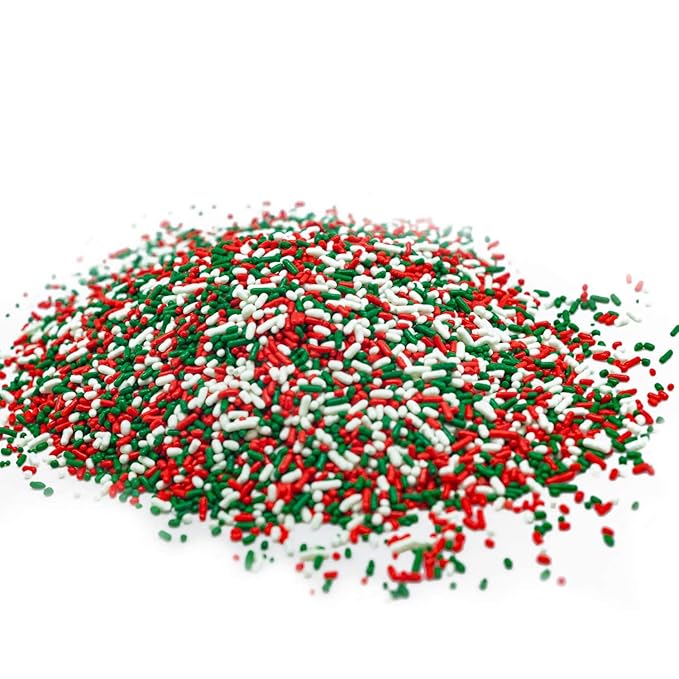 Christmas Sprinkles - Holiday Sprinkles For Baking And Decorating - A Variety Of Bulk Sprinkles Sure To Fit Every Baking Need For The Holidays - 4 Ounce Variety (Christmas Jimmies)