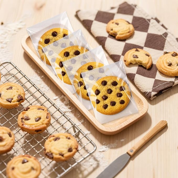 4x6 Inch Cookie Bags, 120 Pcs Clear Self Sealing Cellophane Treat Bags for Candy, Jewelry, Gift Wrapping, Party Favors, Crafts, Cookie Wrappers Self Adhesive