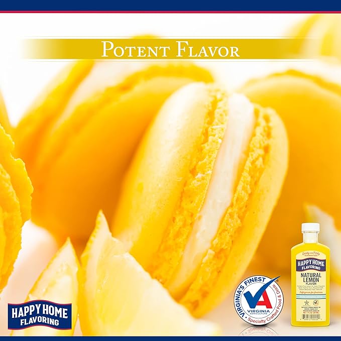 Happy Home Natural Lemon Flavor, Non-Alcoholic, Certified Kosher, 7 oz. (Pack of 2)