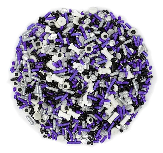 Mystic Sprinkles 4 Cell Sprinkle Assortments (Purple People Eater, Petite)