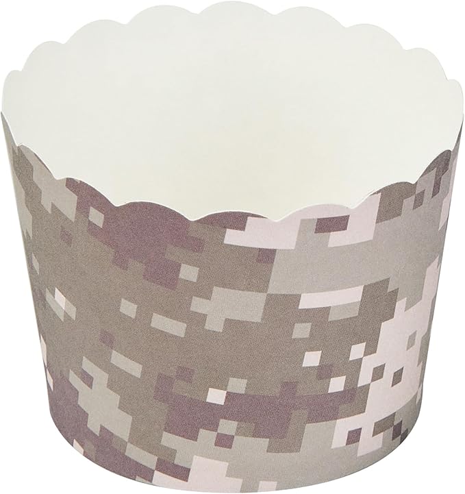Panificio 3 Ounce Cupcake Wrappers, 200 Scalloped Baking Cups - Oven-Ready, Greaseproof, Assorted Paper Cupcake Liners, Disposable, For Birthdays, Baby Showers, Or Weddings - Restaurantware