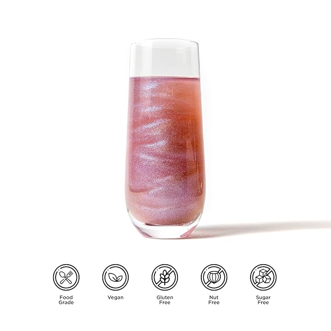 Blacksherbet Edible Glitter Spray, (10g) | 100% Edible | Cakes, Cupcakes, Cocktails, Edible Drink Glitter, Chocolate. Food Grade Glitter & Dusts. Kosher (Light Lavender)