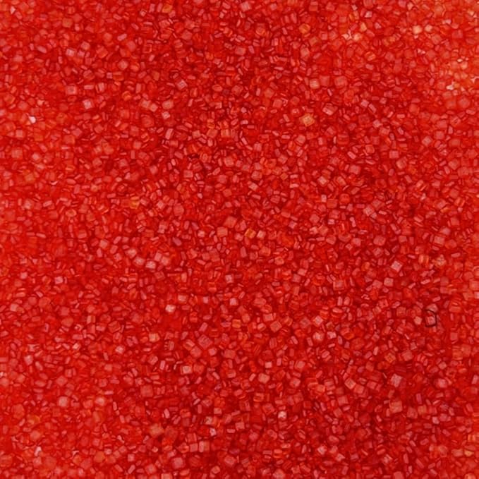 Sentovac Red Sanding Sugar Sprinkles | Edible Red Sprinkles for Cake Decorating | 1 Bottle 3.2oz Cookie Decorating Celebrations Wedding Shower Party Chirstmas Supplies
