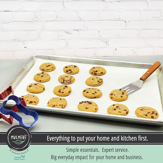 MULMEHË Premium Quilon Coated Parchment Pan Liner Baking Sheets, 12 x 16″, White, 1000 per Pack