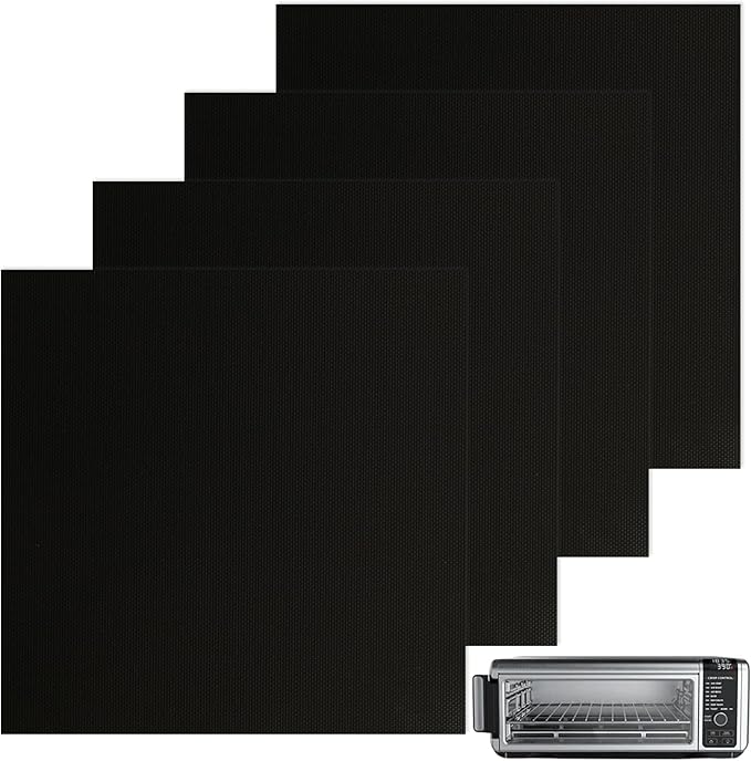 WMKGG 4 PCS Air Fryer Liners for Ninja Flip Up Air Fryer toaster oven,Non-Stick Reusable, Airfryer Accessories 12"x12"