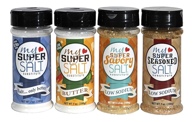 My SUPER SALT – Functional Salt Alternative with Real Salt Taste – 85% Less Sodium – Mineral Balanced Support – Smart Seasoning for Everyday Wellness – 7 oz