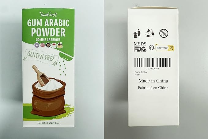 Gum Arabic Powder - 3.5oz Premium Acacia Gum Powder, 100% Pure Food Grade Arabic Gum for Watercolor Paint, Baking, Cosmetics, Gum Arabic Thickener for Ice Cream, Cake, Gum, Yogurt, Sauces, Cocktails