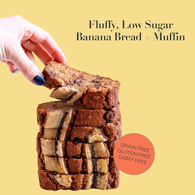 Stellar Eats Grain-Free Banana Bread & Muffin Baking Mix | Gluten-Free, Dairy-Free, Plant-Based, Paleo-Friendly, Naturally Sweet with Coconut Sugar | Almond Flour-Based | 2 Pack
