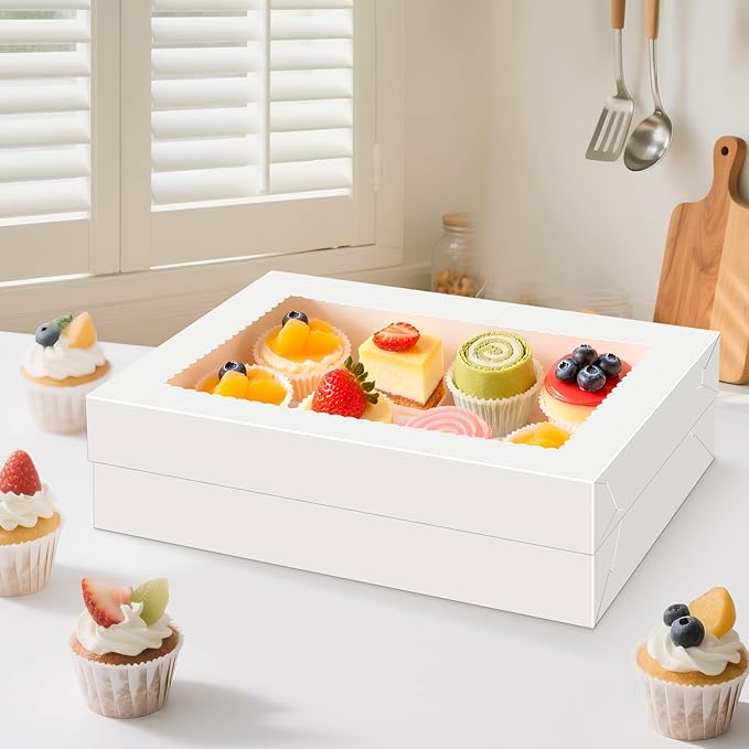 15 PCS Sheet Cake Boxes, 19x14x4 Rectangle Cake Box, Half Sheet Cake Box, White Baking Boxes, Large Bakery Boxes, Cajas Para Pasteles, 19x14 Cake Boxes for Birthday, Wedding, Party, Business