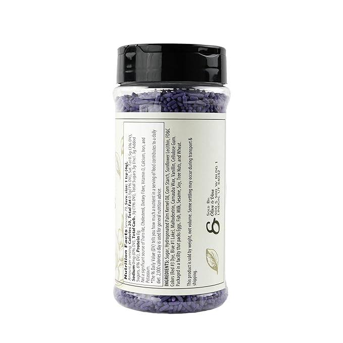 Olive & Vine Purple Sprinkles, Sweet Flavor, For Baking & Desserts, Rich Tradition, Authentic Taste, For Global Recipes (11.2 Ounce)