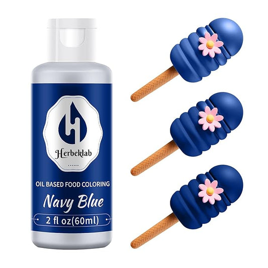 Navy Blue Oil Based Food Coloring – 2 fl oz Professional Grade Concentrated Oil Food Dye for Melting Chocolate, Candy Melts, Cake Pops, Strawberries & Baking