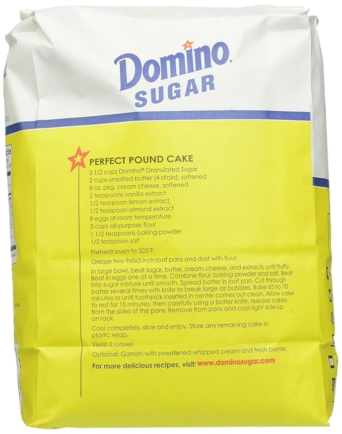 Domino Sugar, Granulated, 10 lb Resealable Plastic Bag, 2 Pack
