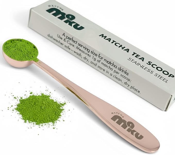 MATCHA MAKU- Stainless Steel 1 g (½ tsp) Measuring Spoon for Matcha, Tea, Powder & Liquids – 304 Food Grade Scoop for All Ingredients 4.6" Lenght