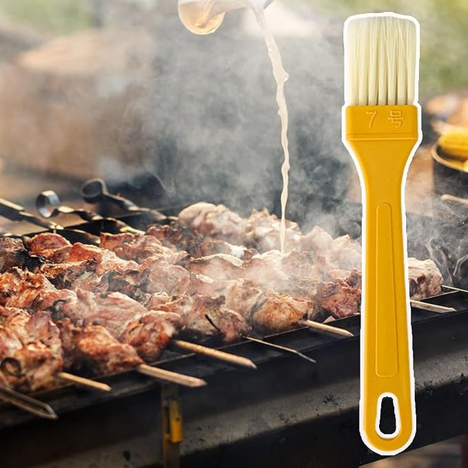 1 Pc Plastic Basting Pastry Brush Spread Oil Butter Sauce Marinades for BBQ Grill Baking Kitchen Cooking, Baste Pastries Cakes Meat Sausages Desserts, Outdoor Cooking Tools, Dishwasher Safe (D)