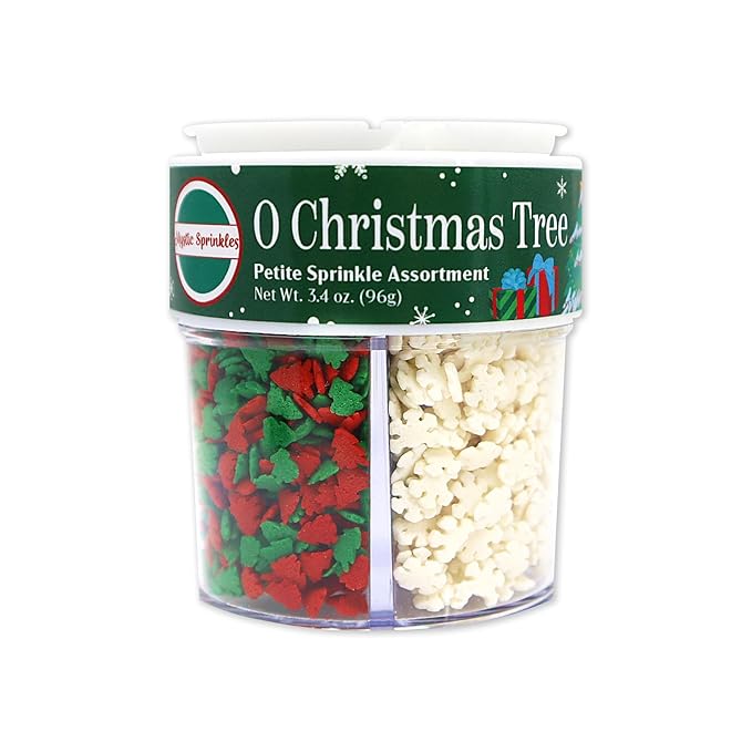 Mystic Sprinkles 4 Cell Sprinkle Assortments (O Christmas Tree, Petite)