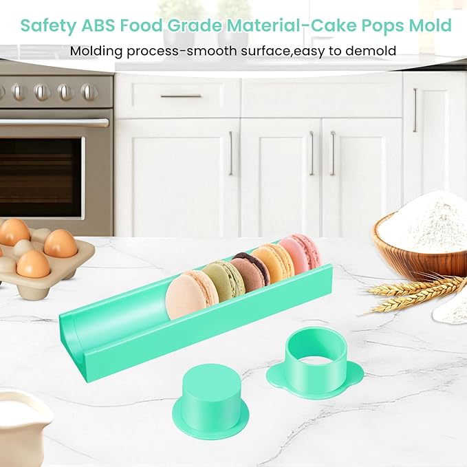 Round Cake Pop Mold with 100PCS Sticks : Food-grade ABS Circle Cake Pop Cutter and Pusher - Easy to Make Homemade Cakepop Molds Shapes for Birthday, Family Activities, Party