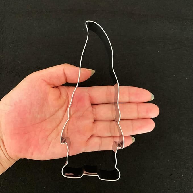 Gnome Cookie Cutter with Long Hat-5.2 Inch-Diswasher Safe-Holiday Cookie Cutters Fondant Biscui Cutters