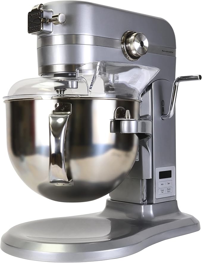 Kenmore Elite 600W Bowl Lift Stand Mixer - Digital 10 Speed Mixing, Electric, Countertop, Heavy Duty, Kitchen Appliance, 5 & 6 Qt Stainless Steel Bowls With Flat Beater, Whisk, Dough Hook Attachments