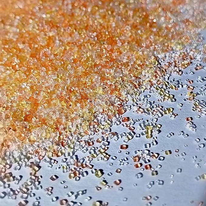 Edible Sanding Sugar Sprinkles for Cookie Decorating, Sugar Sprinkle Mix For Celebration Cakes, Cupcakes, Cookies, 3OZ (Orange&Yellow&White)