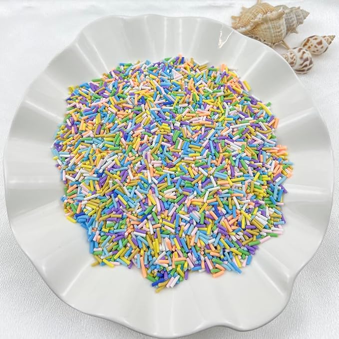 150g Fake Sprinkles Resin Sprinkles Clay Sprinkles Fake Candy Sprinkles Polymer Sprinkles Polymer Clay Slices for Resin Nail Slime Scrapbook DIY Art Crafts Making(255-mixed Color 7)