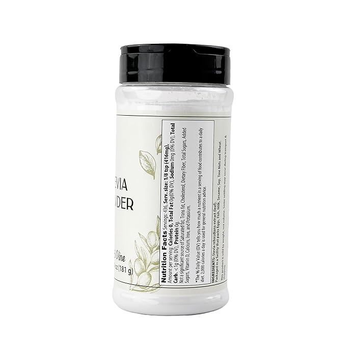 Olive & Vine Stevia Powder, Sweet Flavor, For Baking & Beverages, Rich Tradition, Authentic Taste, For Global Recipes (6.4 Ounce)