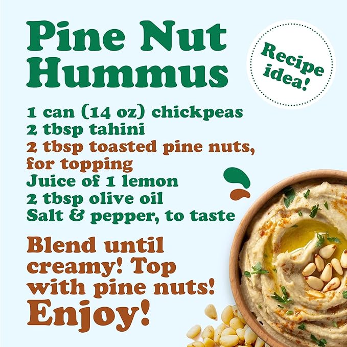 Food to Live - Pine Nuts, 1 Pound Whole Raw Pignolias, Unsalted, Vegan, Kosher, Bulk. Rich in Vitamin E, Protein. Healthy Snack. Great for Pesto, Salads, Homemade Desserts.