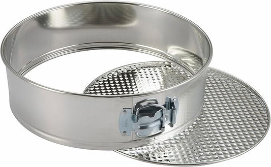 Winco Spring Form Cake Pan with Detachable Bottom, 9.5-Inch Silver