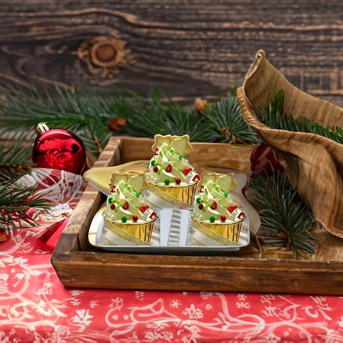 Edible Christmas Sprinkles for Cookie Decorating Christmas Tree Snowman Red and Green Pearl Sprinkles Holiday Christmas Themed Cake Cupcakes Toppers Decoratings