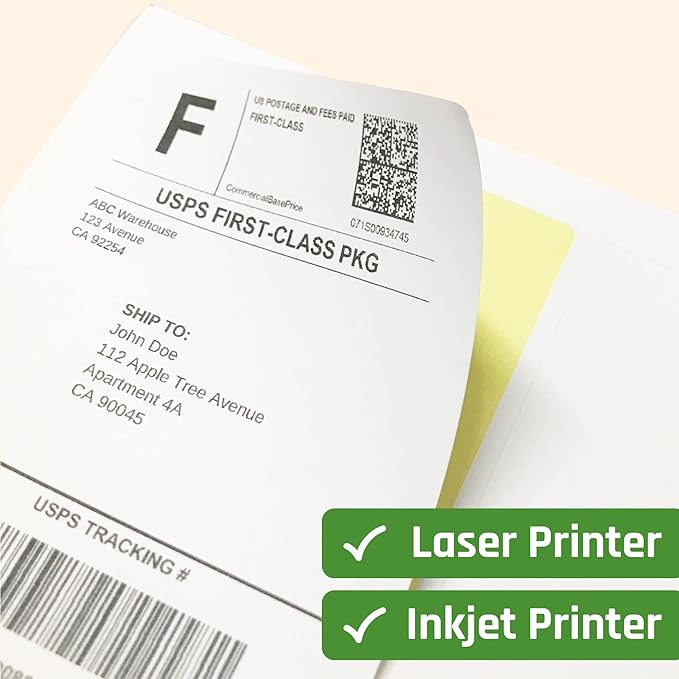 40 Sheets, 2" x 4" - Printable Labels Stickers, Mailing Address Labels for Laser/Inkjet Printers (Pack of 2)
