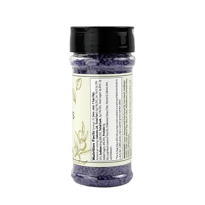 Olive & Vine Purple Sprinkles, Sweet Flavor, For Baking & Desserts, Rich Tradition, Authentic Taste, For Global Recipes (5.6 Ounce)