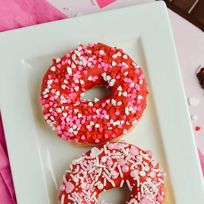 Sweets Indeed Sprinkles Bulk 10 ounce Edible Sprinkle Mix Perfect for Cake Decorations Baking Ice Cream Cookies Cupcake Topper (Mini Hearts)