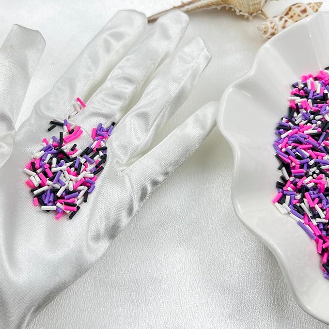 150g Fake Sprinkles Resin Sprinkles Clay Sprinkles Fake Candy Sprinkles Polymer Sprinkles Polymer Clay Slices for Resin Nail Slime Scrapbook DIY Art Crafts Making(252-mixed Color 4)