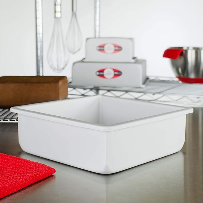 Fat Daddio's PSQ-883 Anodized Aluminum Square Cake Pan, 8 x 3 inch