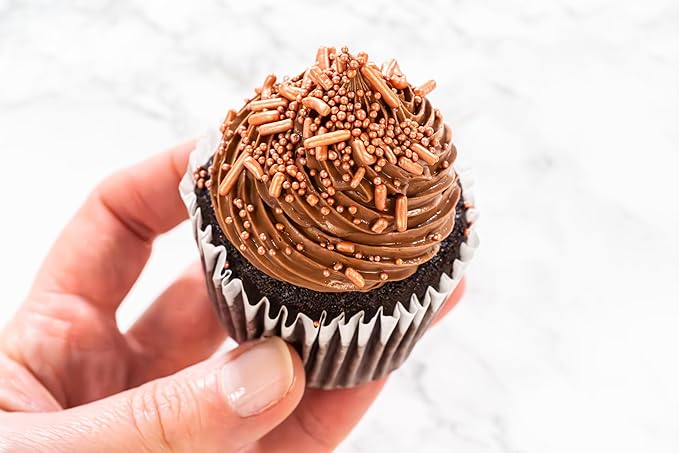 Bakerpan Edible Rose Gold Nonpareils Sprinkles for Cupcakes, Rose Gold Sprinkles Edible for Cake Decorating - 5.1 Ounces (Made in USA)