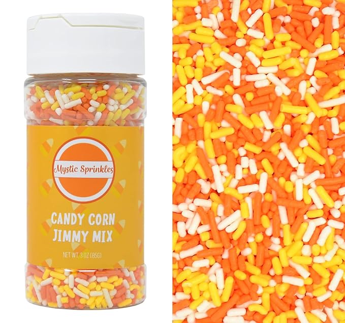 Mystic Sprinkles Autumn/Fall Sprinkle Mixes (Candy Corn Jimmy Mix 3oz)