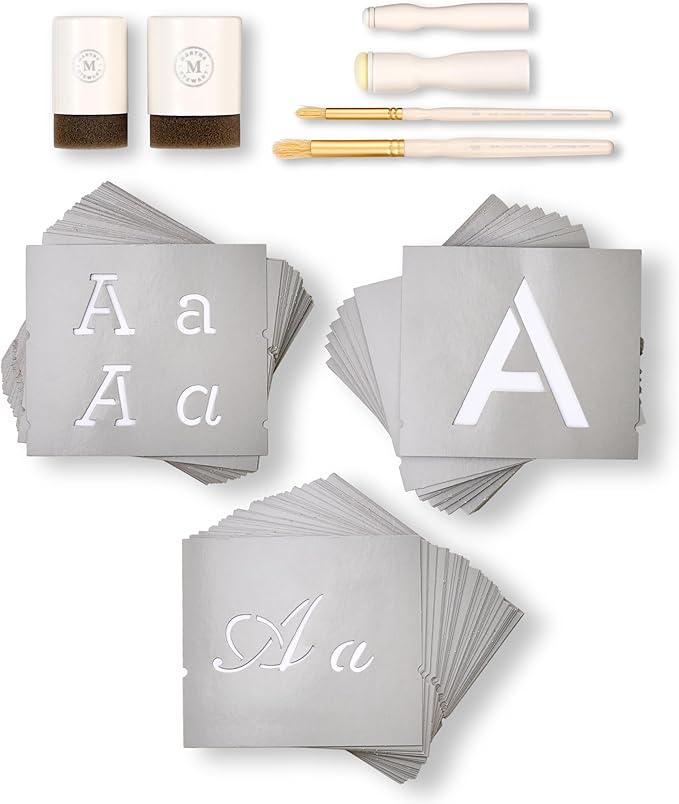 Martha Stewart, Classic Alphabet Paper Lettering Stencil and Tool Kit, 150 pc