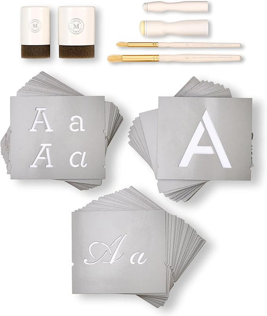 Martha Stewart, Classic Alphabet Paper Lettering Stencil and Tool Kit, 150 pc