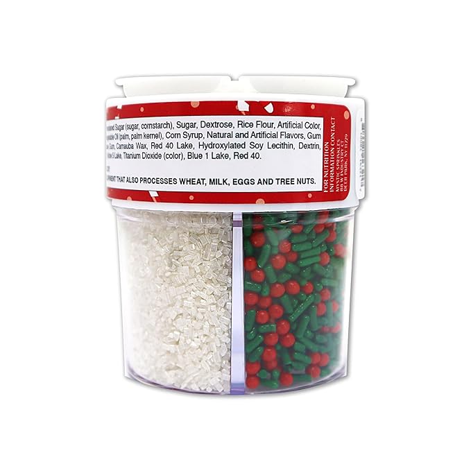 Mystic Sprinkles 4 Cell Sprinkle Assortments (Candy Cane Kisses, Petite)