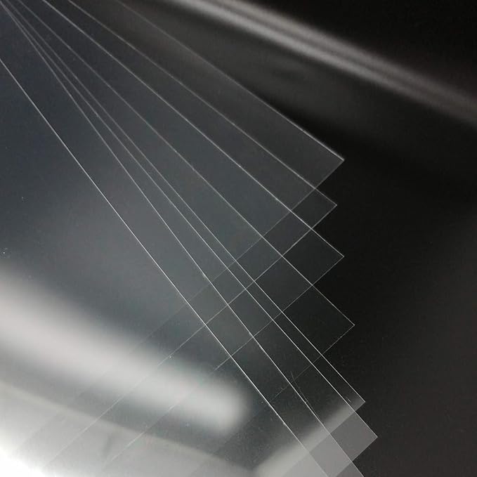 BANLTRE 12 Pieces 6 mil Blank Template Material Stencils Mylar for Cutting Paper Clear Transparency Sheet 12 × 12 inch (12-6 mil)