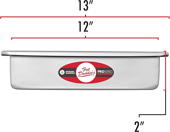 Fat Daddio's POB-12162 Sheet Cake Pan, 12 x 16 x 2 Inch